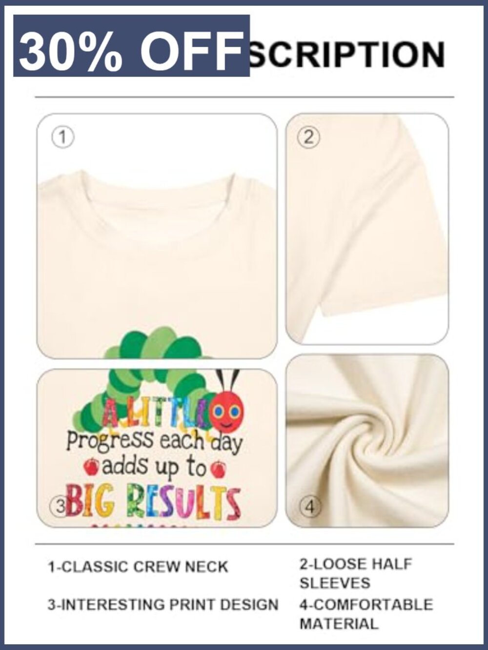 Funny ABCD Pencil Rock 'n Roll Teacher T-Shirt Tee - Picture 6 of 7